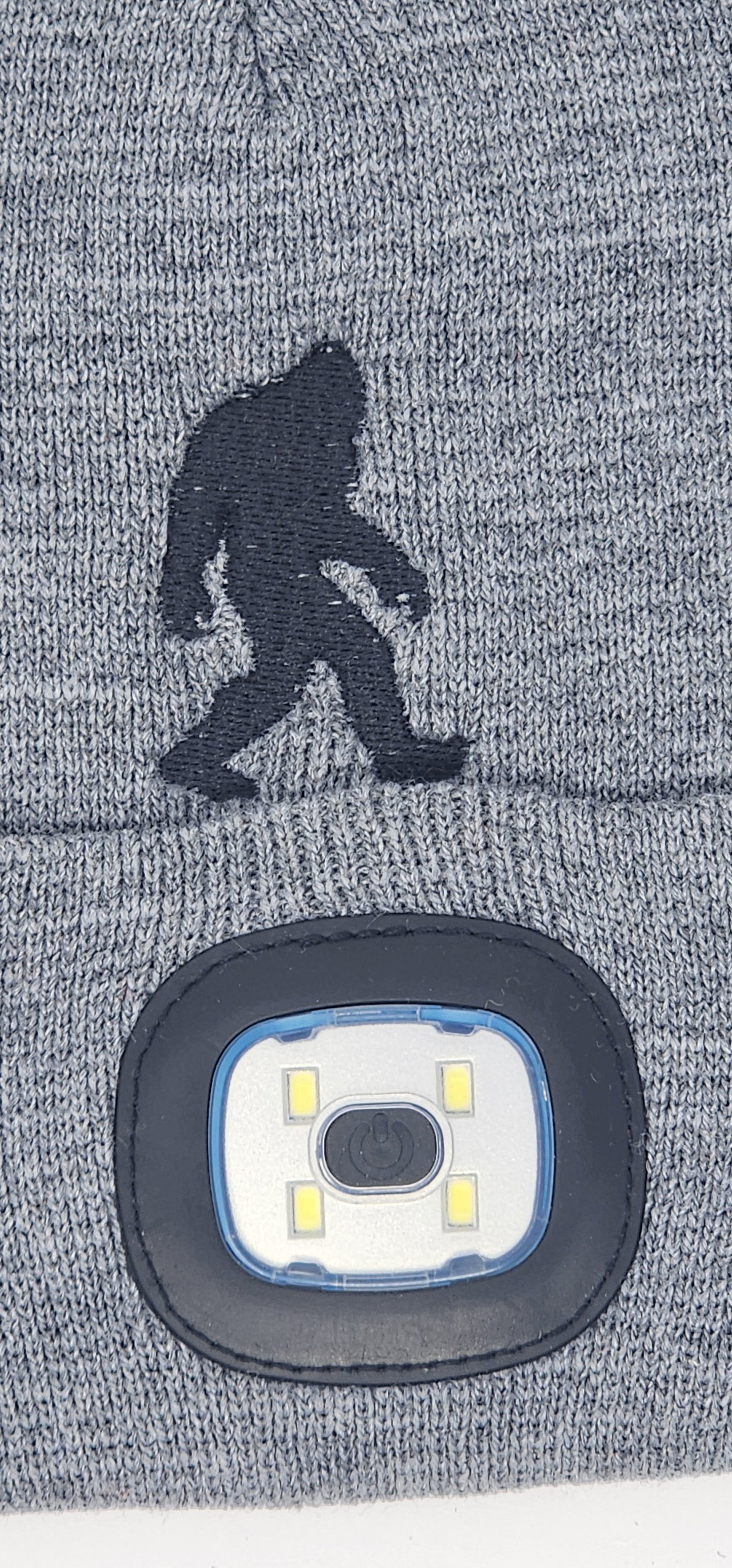 Bigfoot Embroidered Beanie with rechargeable light| Embroidered Hat | Camping | Walking | Hiking | Jogging | Night Shift