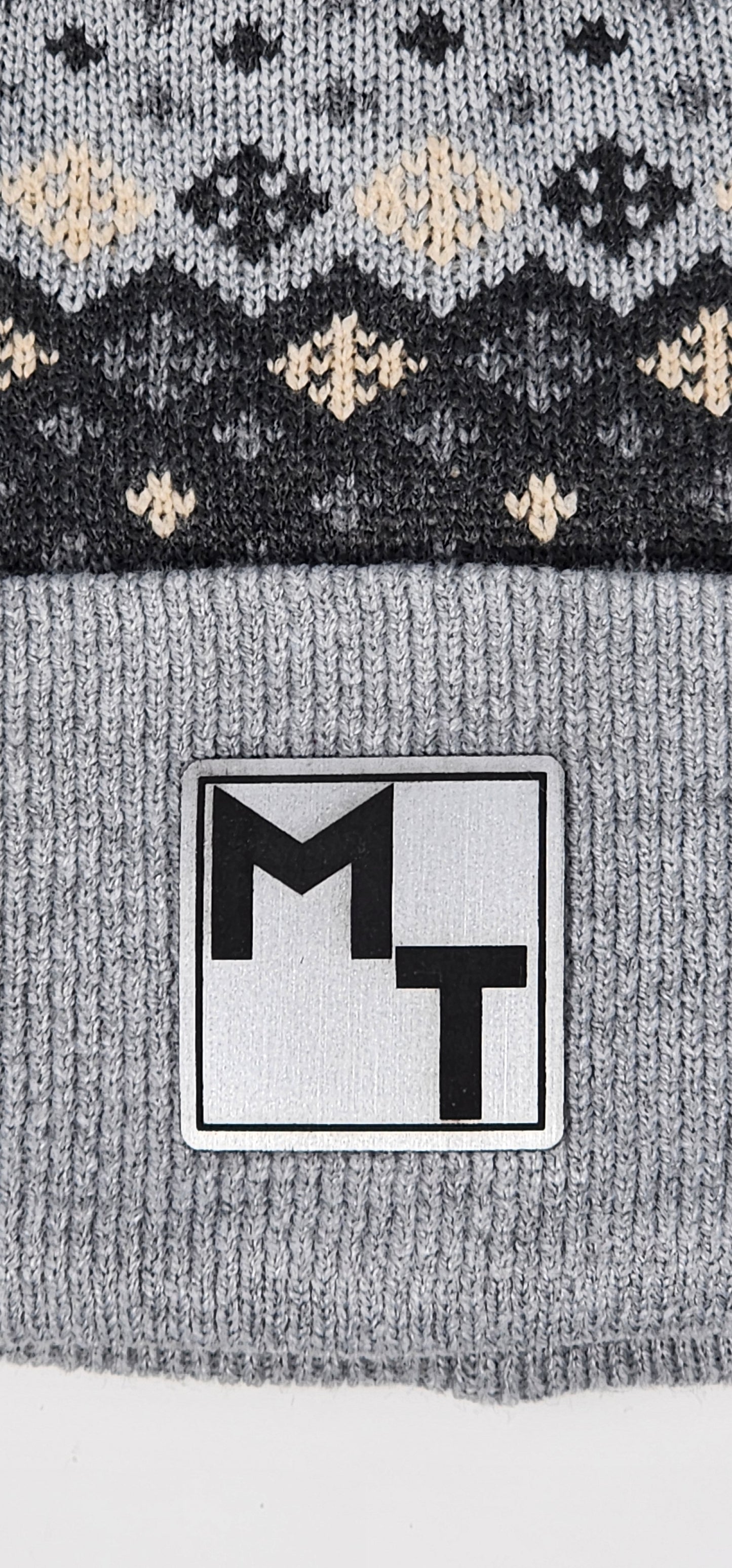 Montana Knit Beanie with Black and Gold Laser Engraved Patch | Unique Winter Hat | Gift for Mom, Dad, Sister, Brother, Friend