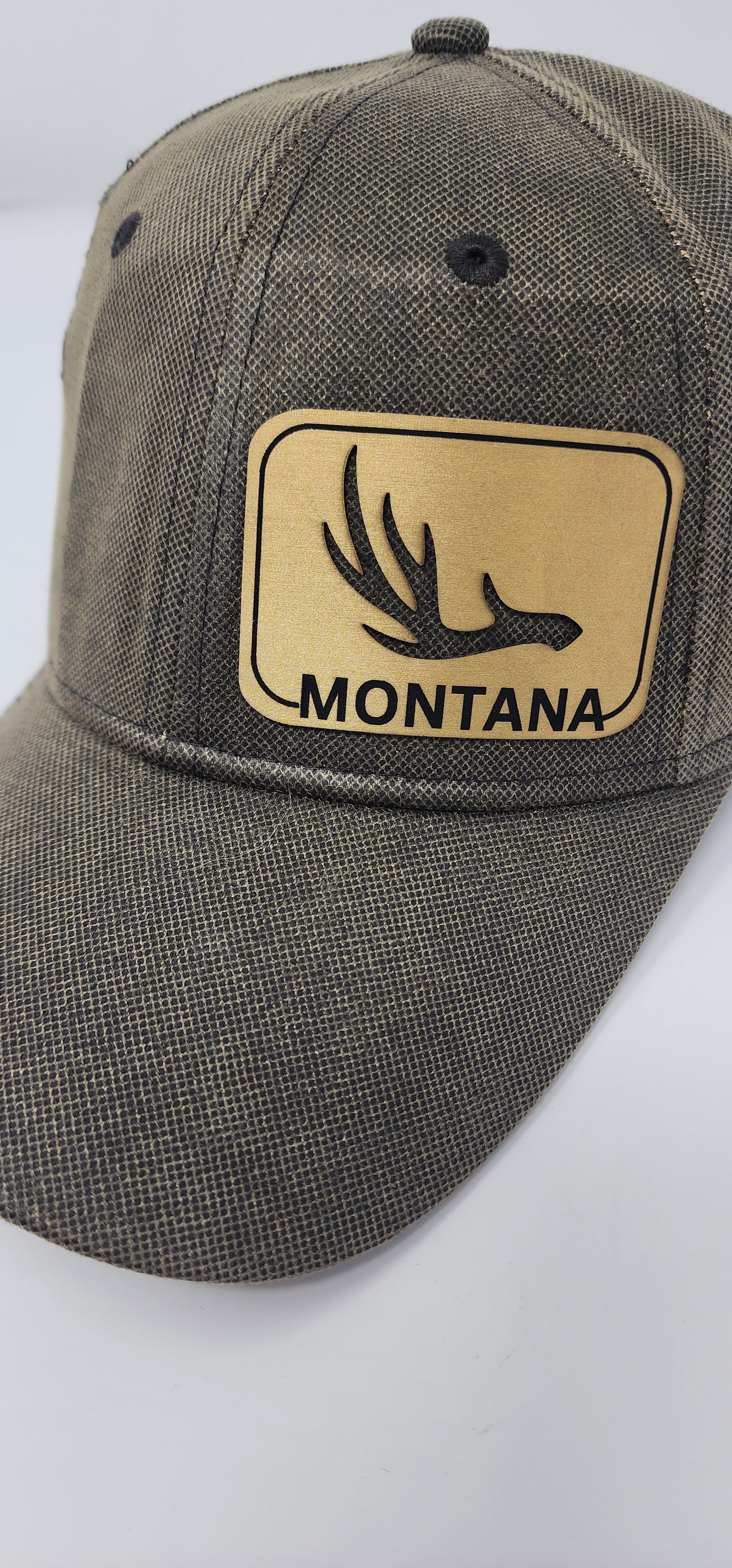 Montana Buck Laser Engraved Patch Snapback