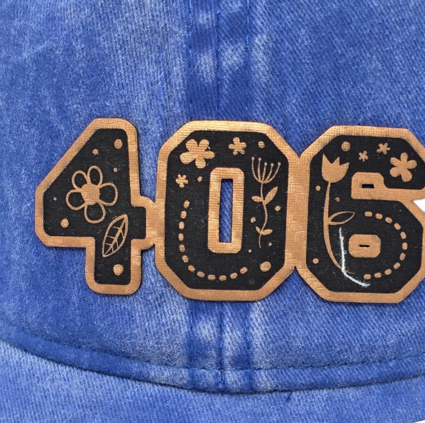 406 Infinity Her Women's Pigment Dyed Under Visor Flowers with Mesh Back Cap