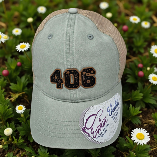 406 Infinity Her Women's Pigment Dyed Under Visor Polka Dots with Mesh Back Cap