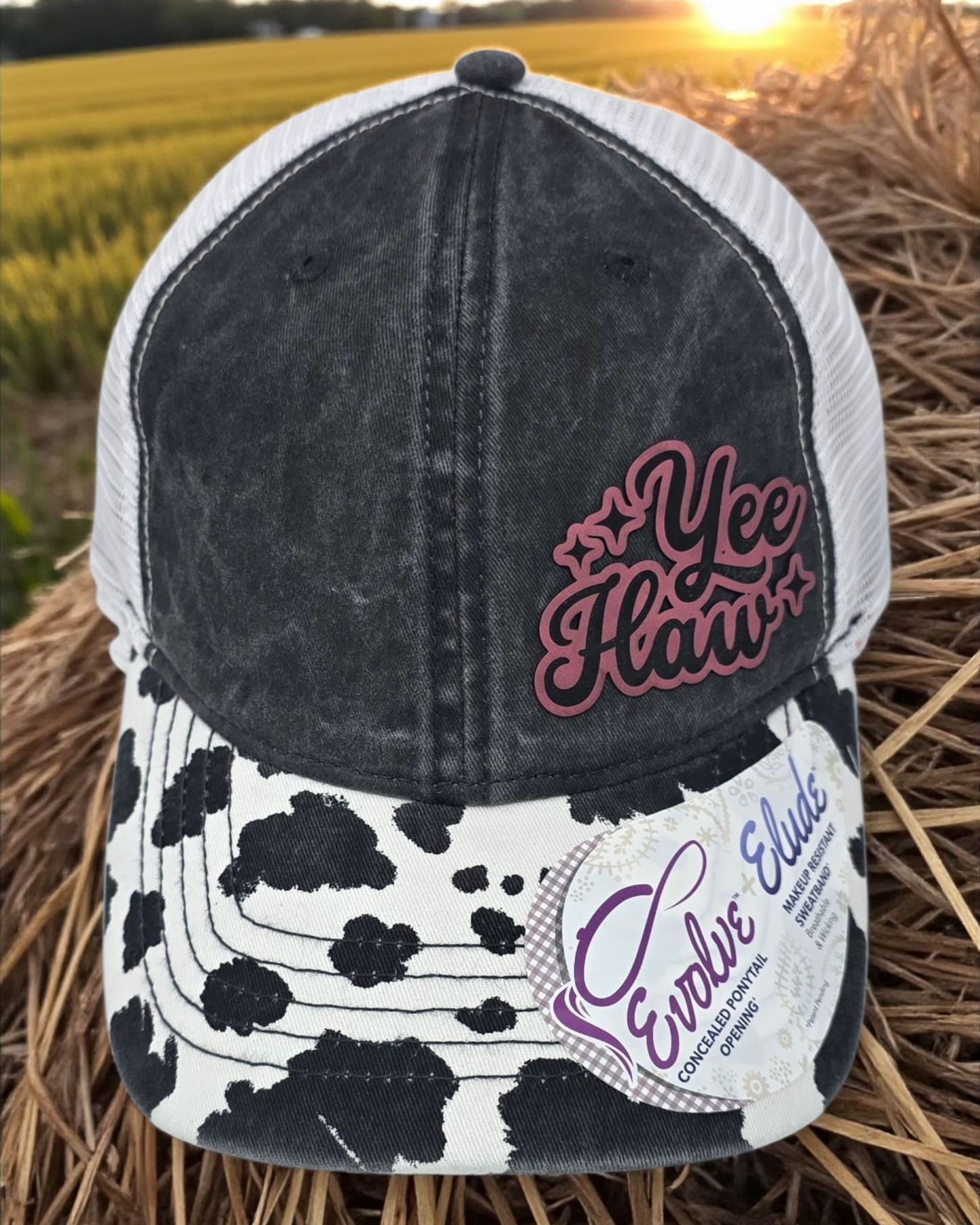 YeeHaw Cow Print Hat - Nature’s Elegance Meets Rugged Style!