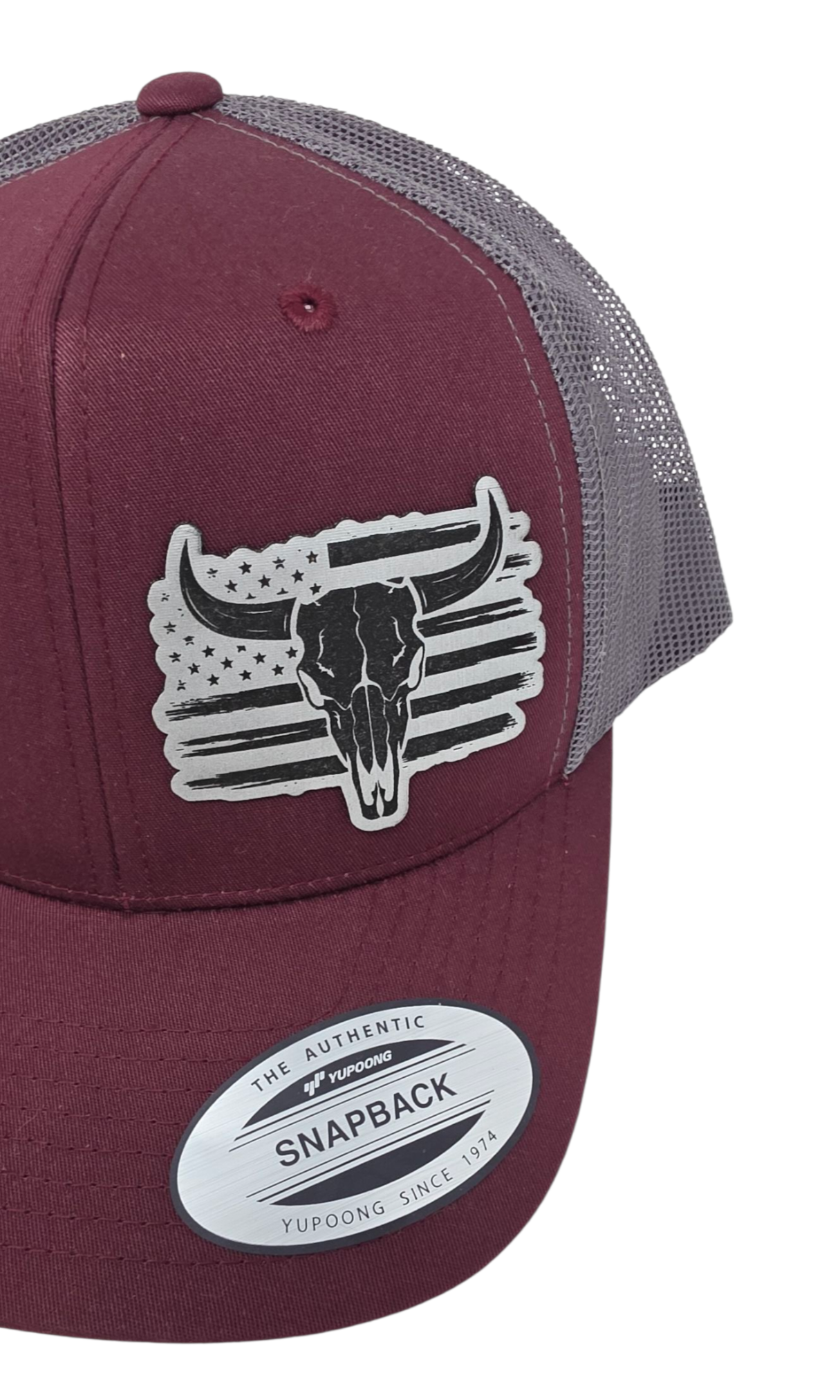 Strength and Patriotism Hat with Laser-Engraved Patch