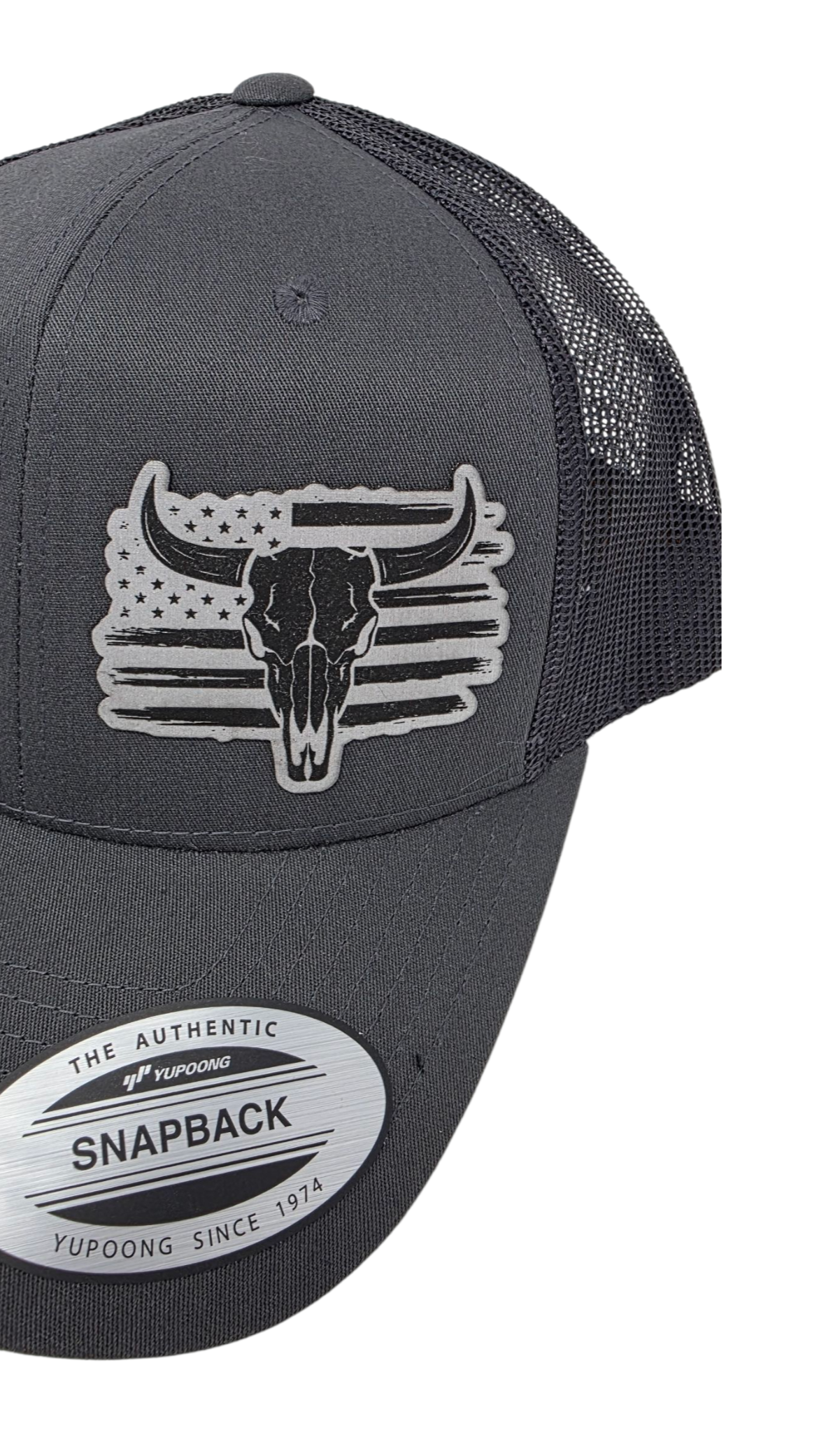 Strength and Patriotism Hat with Laser-Engraved Patch