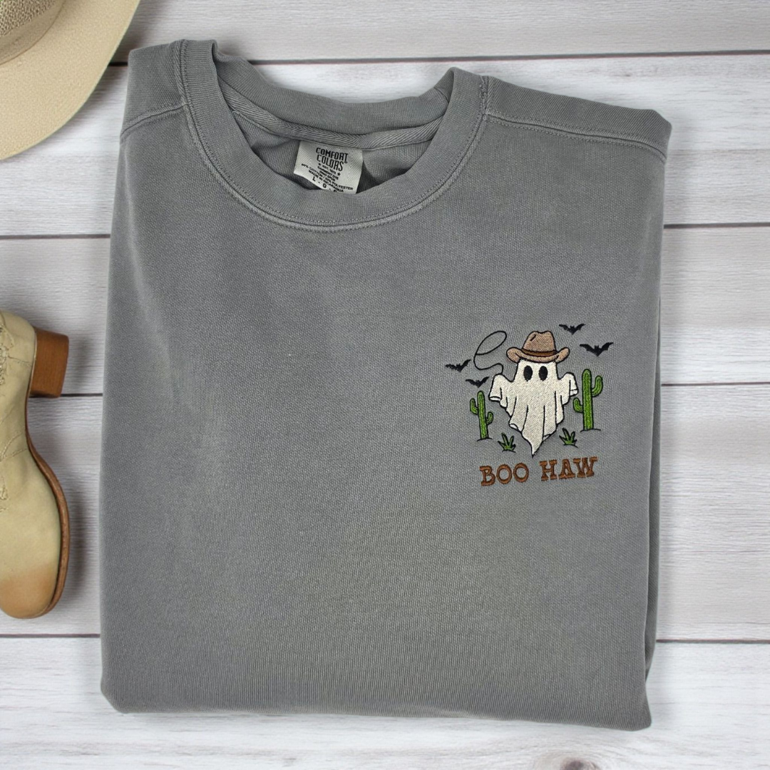 Boo Haw Embroidered Comfort Colors® Crewneck
