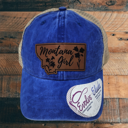 Montana Girl Infinity Her Women's Pigment Dyed Under Visor Flowers with Mesh Back Cap
