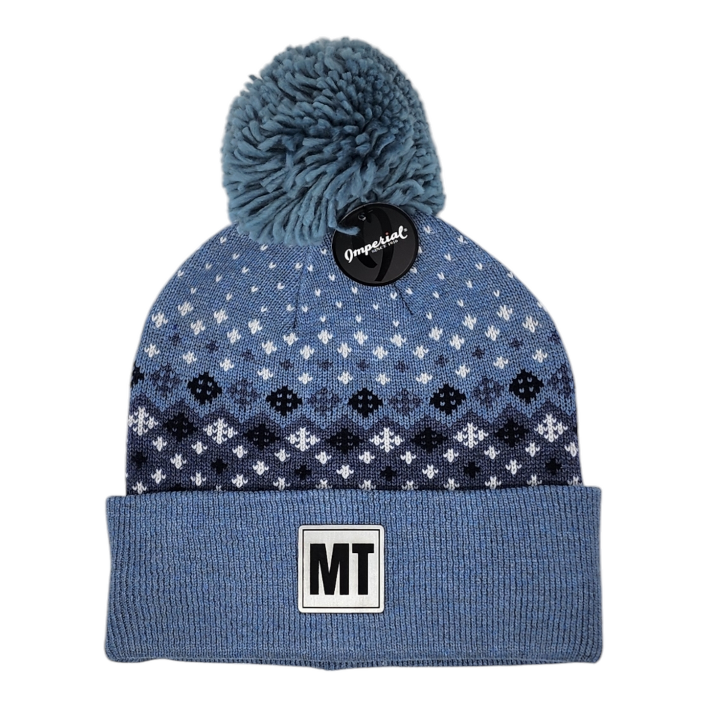 Montana Knit Beanie with Black and Gold Laser Engraved Patch | Unique Winter Hat | Gift for Mom, Dad, Sister, Brother, Friend