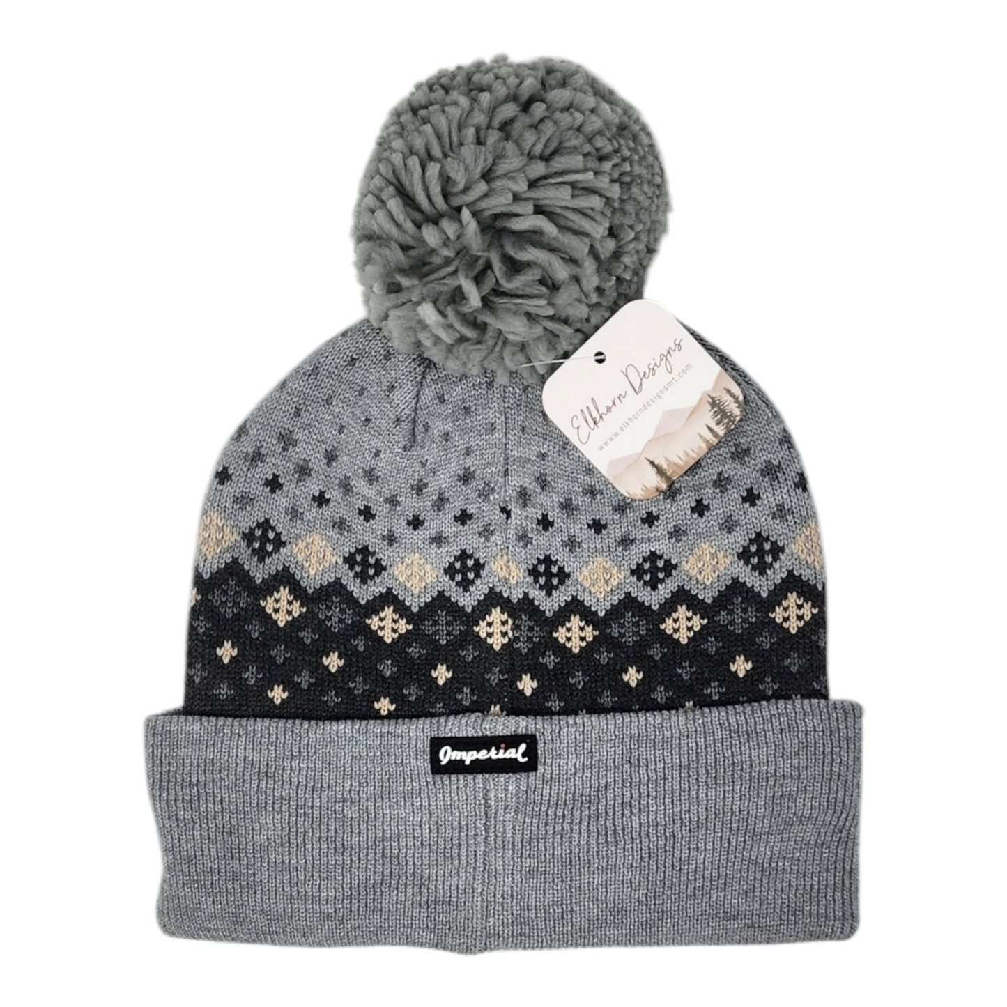 Montana Knit Beanie with Black and Gold Laser Engraved Patch | Unique Winter Hat | Gift for Mom, Dad, Sister, Brother, Friend
