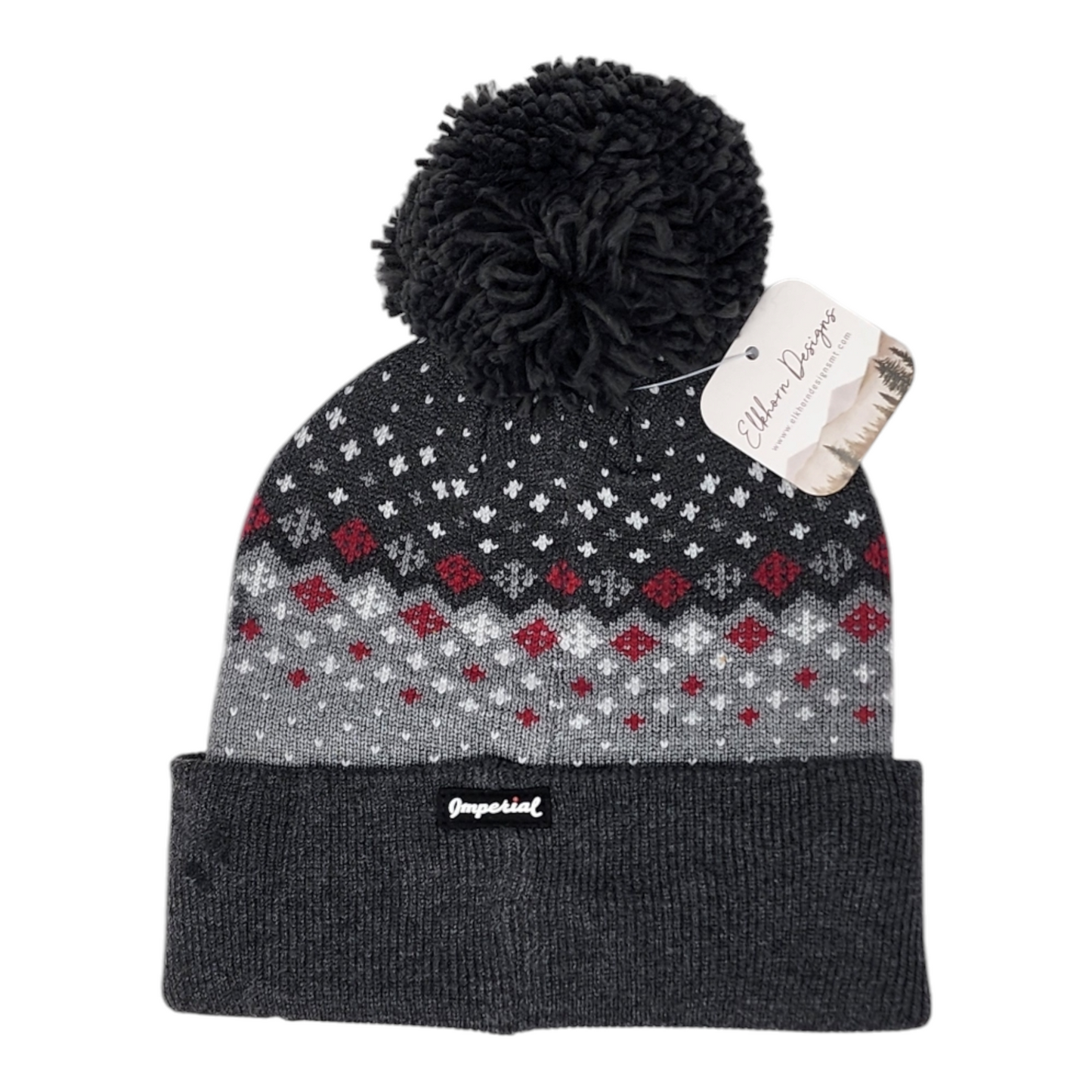 Montana Knit Beanie with Black and Gold Laser Engraved Patch | Unique Winter Hat | Gift for Mom, Dad, Sister, Brother, Friend