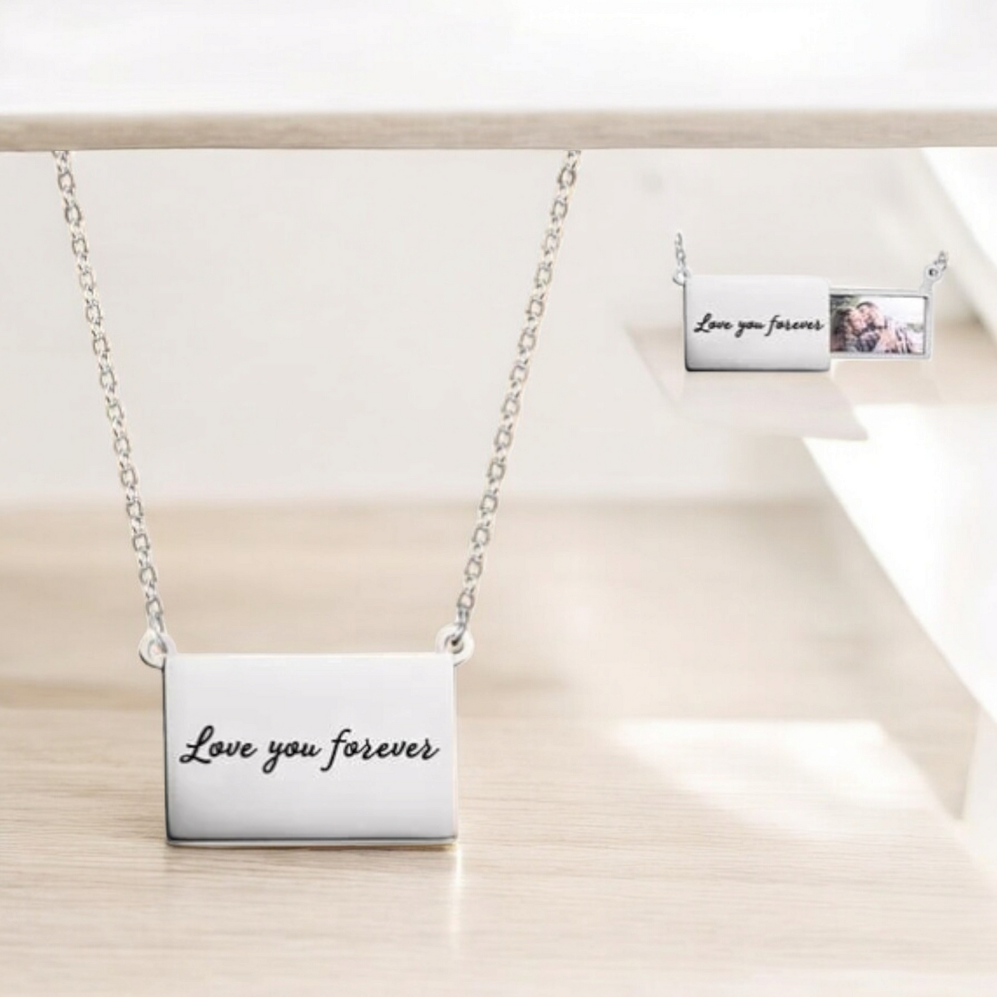 Personalized Locket Necklace with Slide-Out Picture