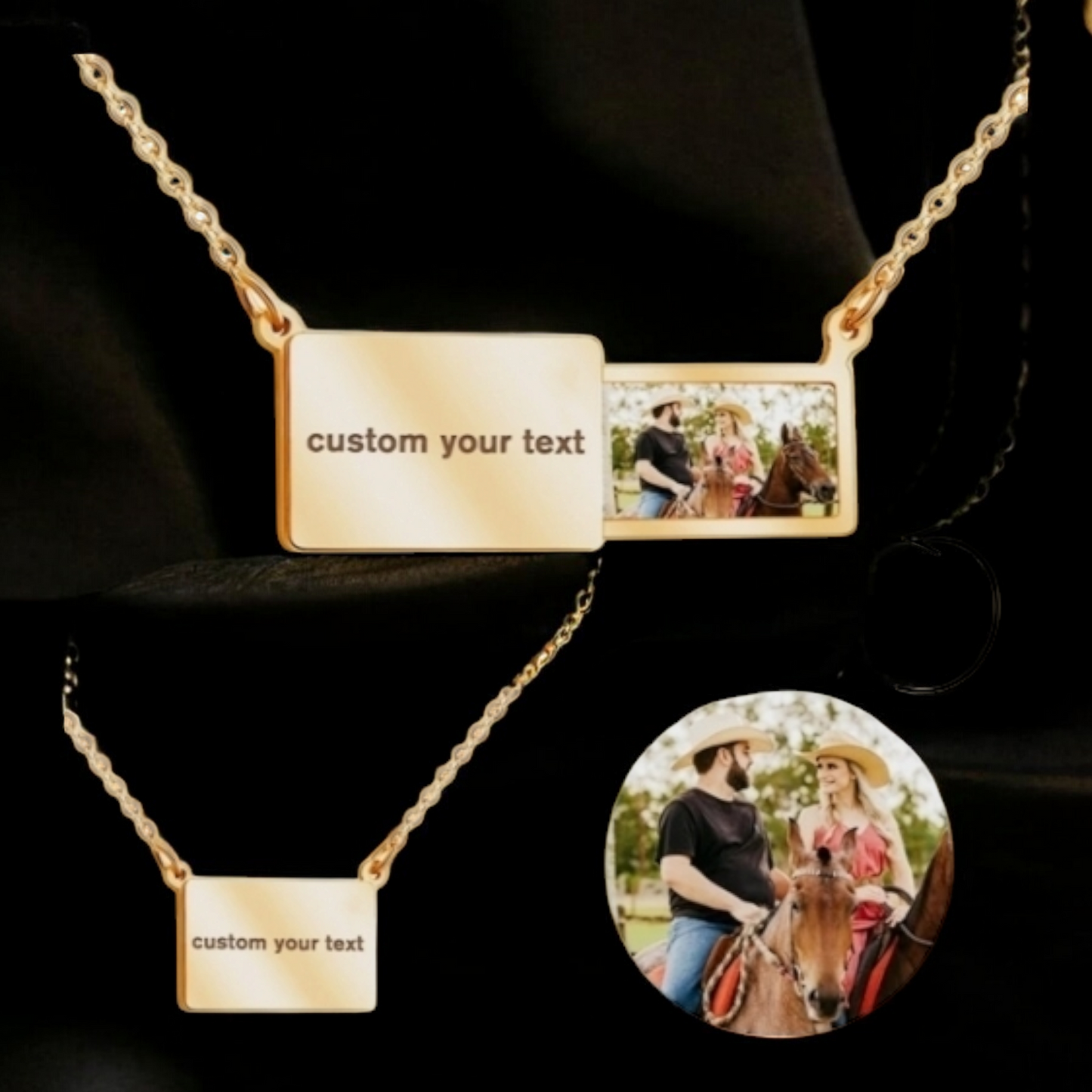 Personalized Locket Necklace with Slide-Out Picture
