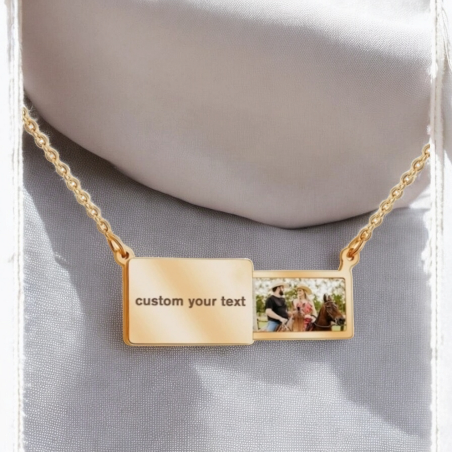 Personalized Locket Necklace with Slide-Out Picture