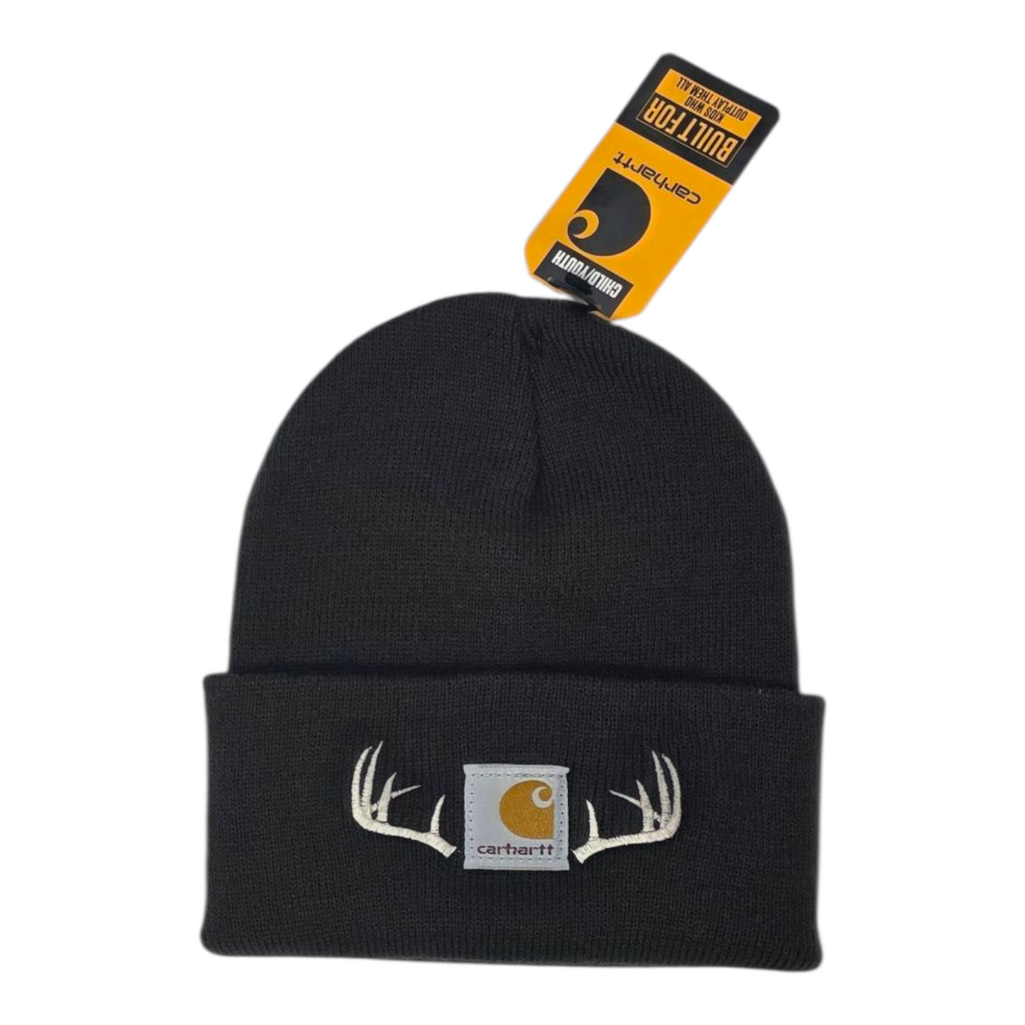 YOUTH Deer Antler beanie | Customizable Embroidered Boy's Winter Hat | Hunter | son | Grandson | kids hat