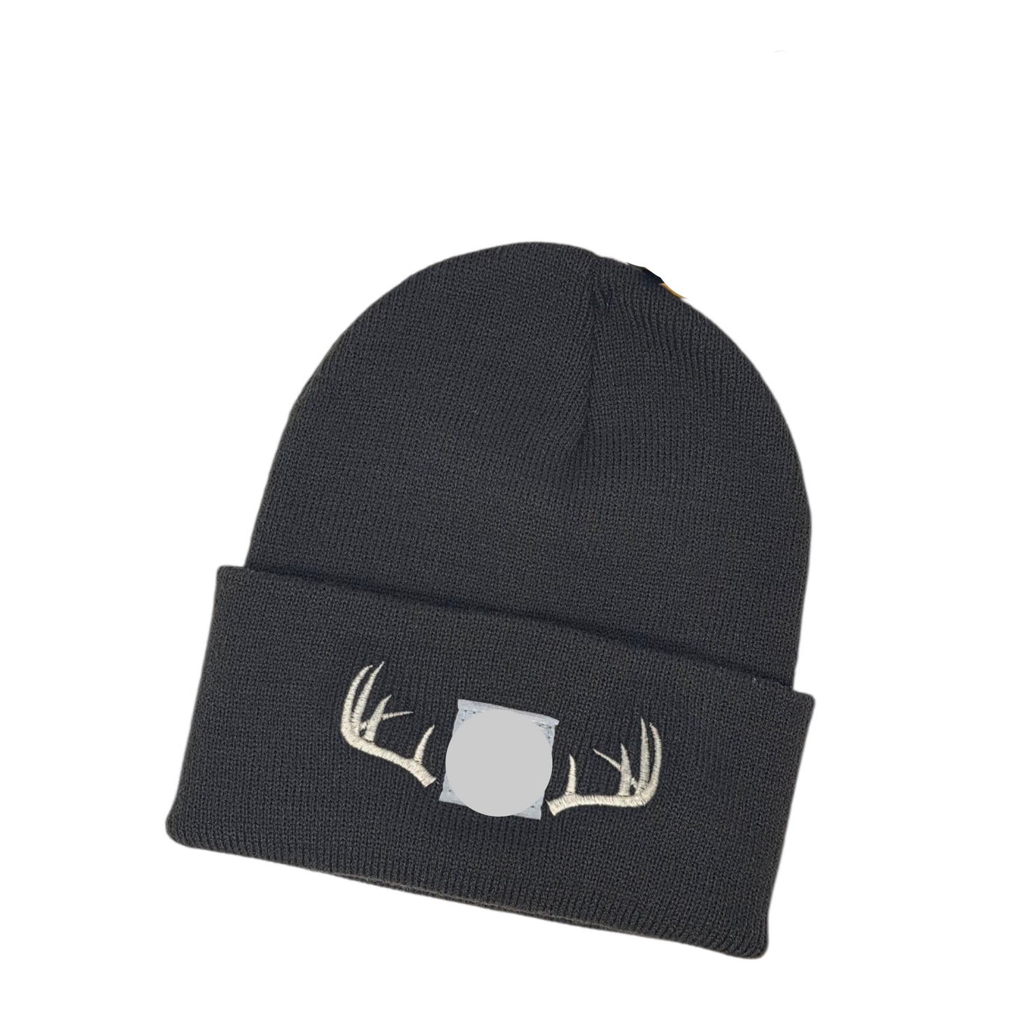YOUTH Deer Antler beanie | Customizable Embroidered Boy's Winter Hat | Hunter | son | Grandson | kids hat