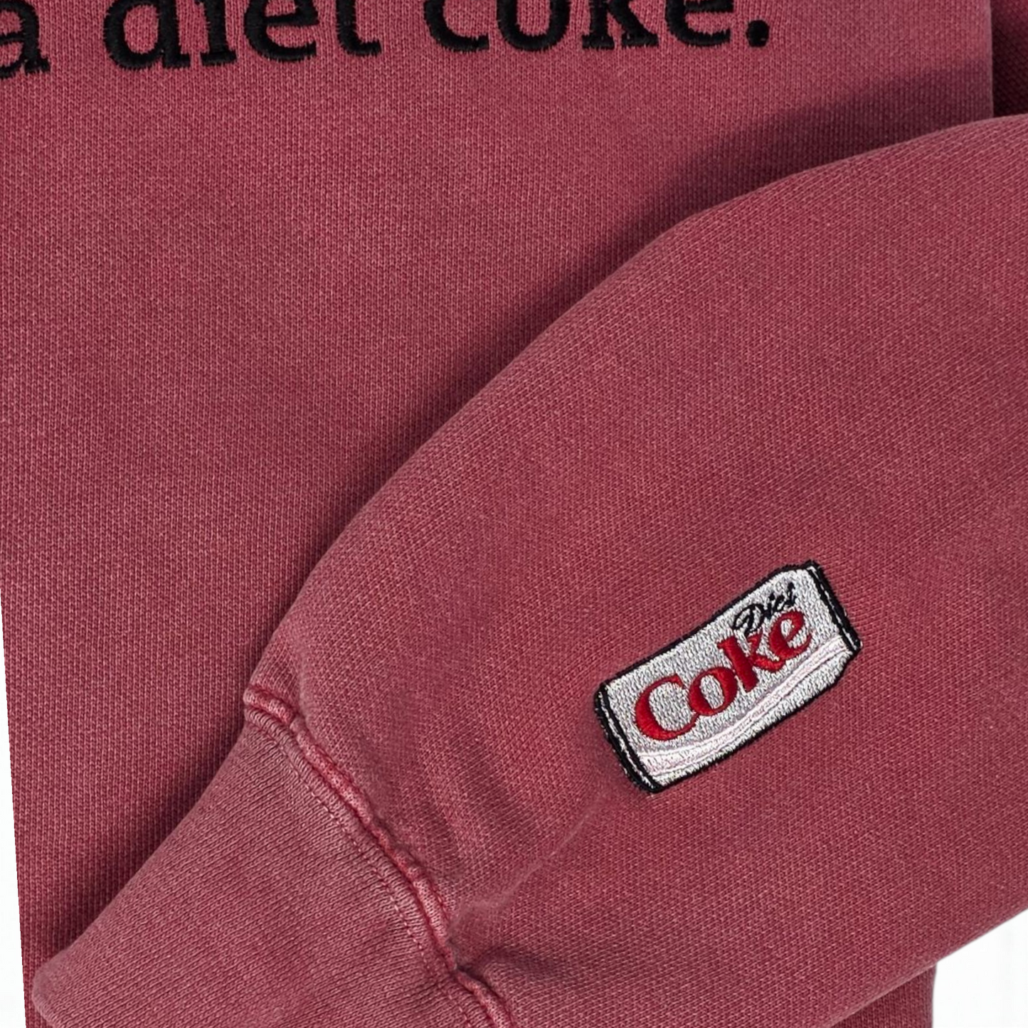 I Need a Diet Coke Embroidered Sweatshirt - Comfort Colors Red