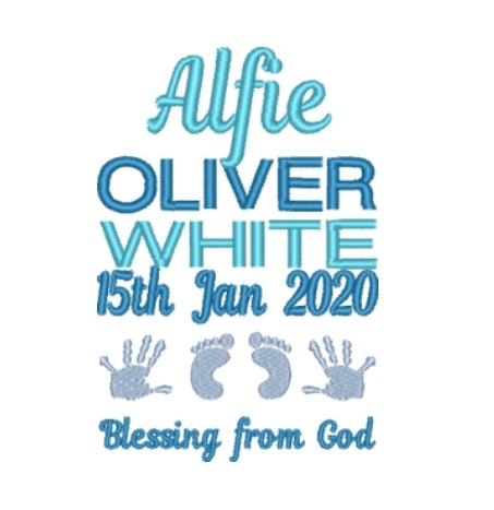 Blue Dinosaur - Personalized Embroidered Message