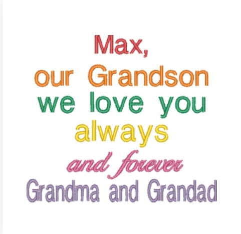 Fox - Personalized Embroidered Message