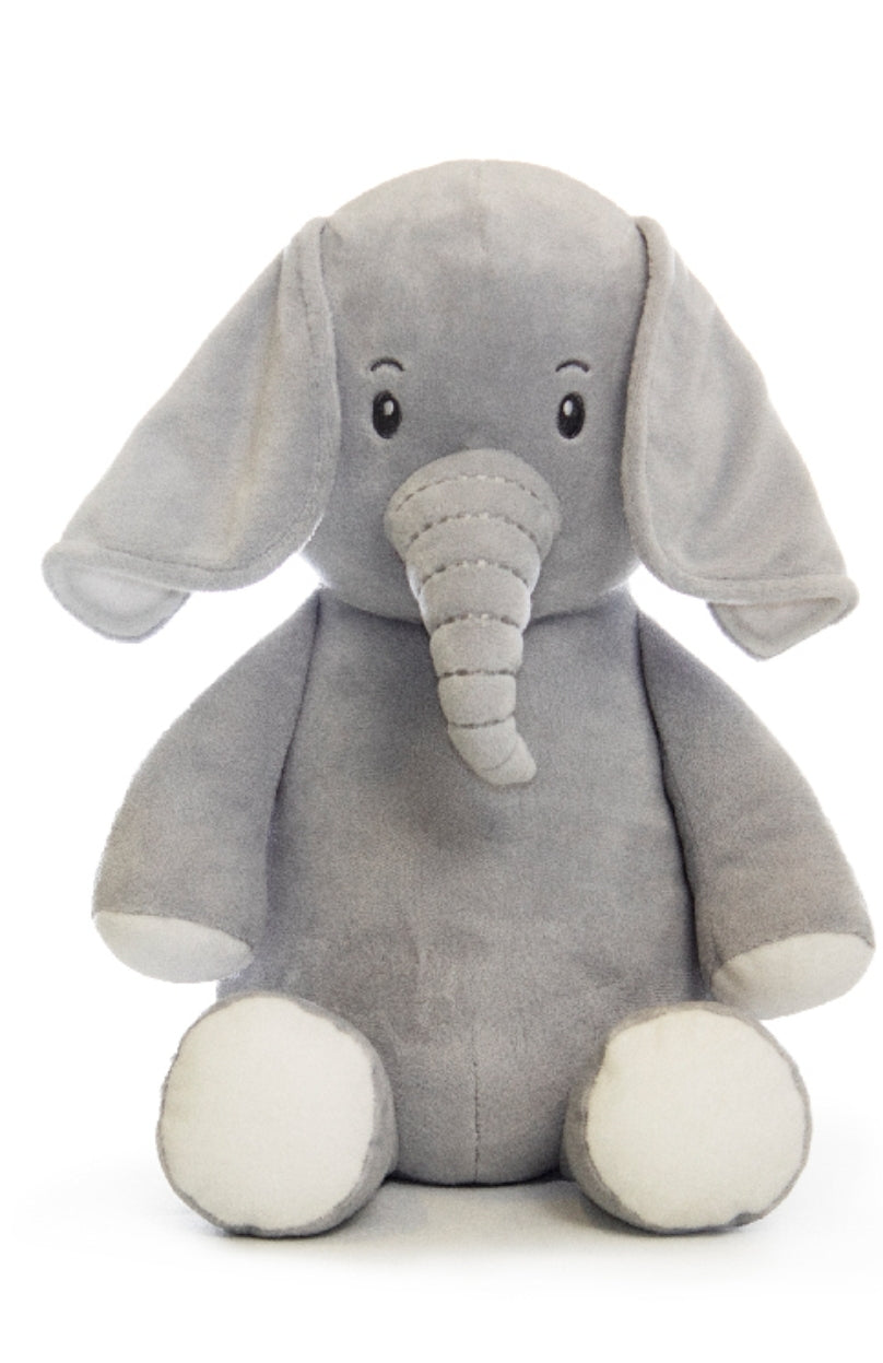 Gray Elephant - Personalized Embroidered Message