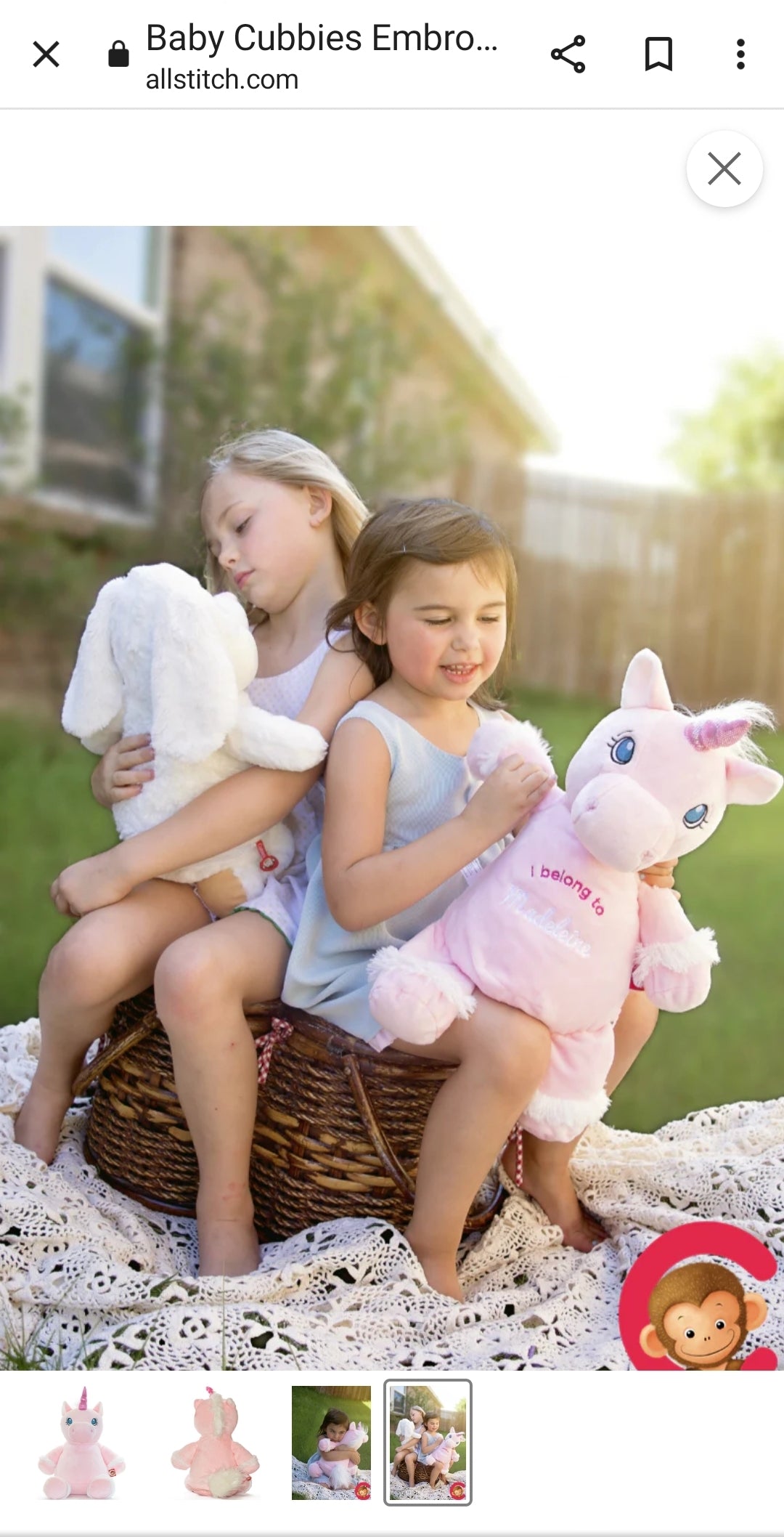 Pink Unicorn - Personalized Embroidered Message