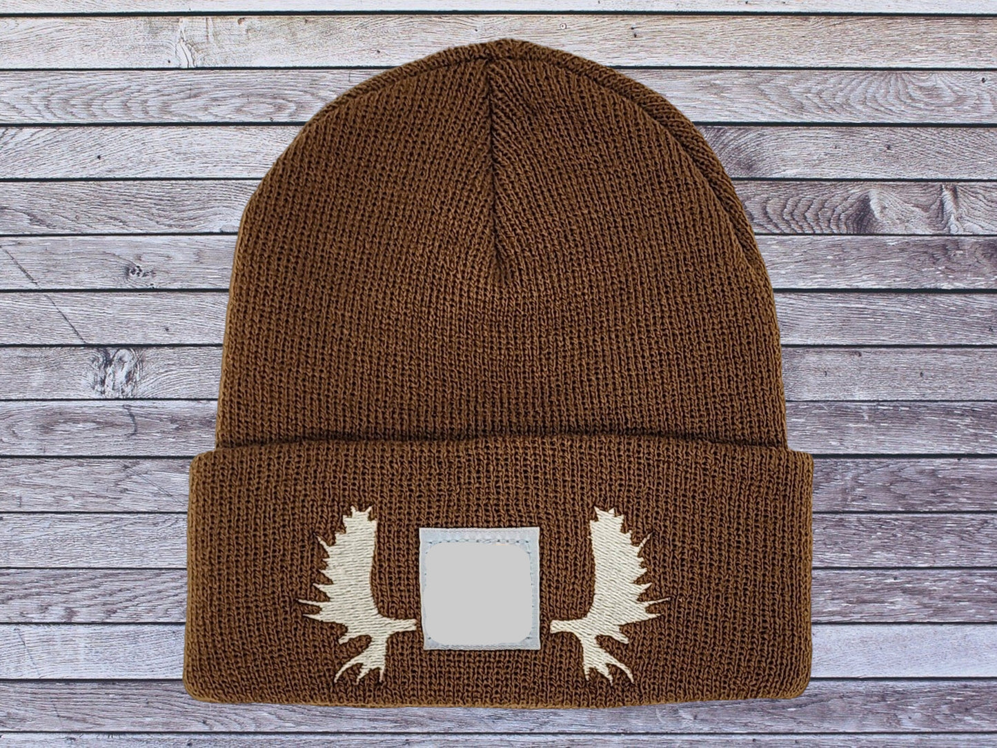 TODDLER/BABY Moose Deer or Elk Antler beanie Embroidered Boy's Winter Hat Woodland Theme Outdoor Mountain Wildlife Child Hat Baby Boy Hat