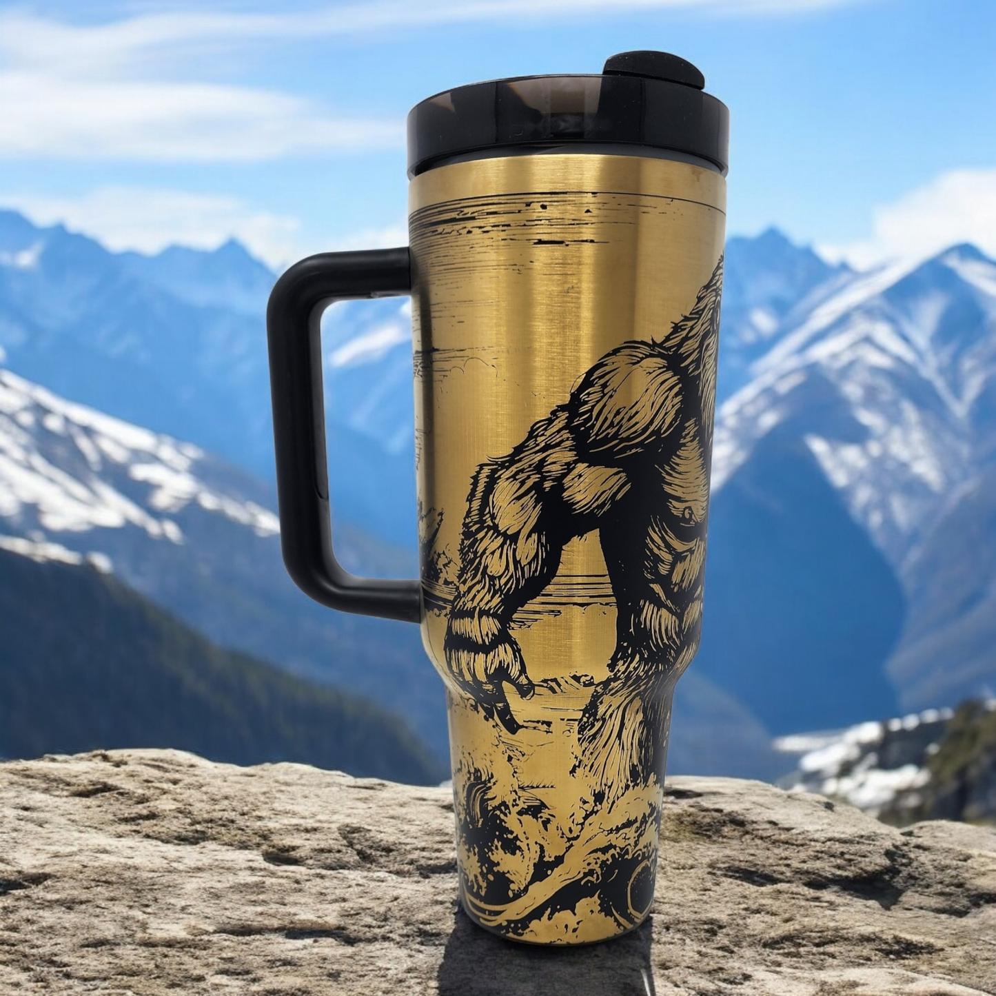 Bigfoot Laser Engraved 40 oz Tumbler Sasquatch Yeti