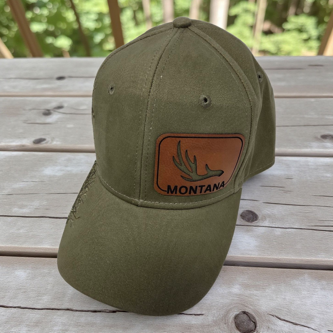 Dri Duck Montana Trucker Hat - Embroidered Buck & Laser-Engraved Antler Patch
