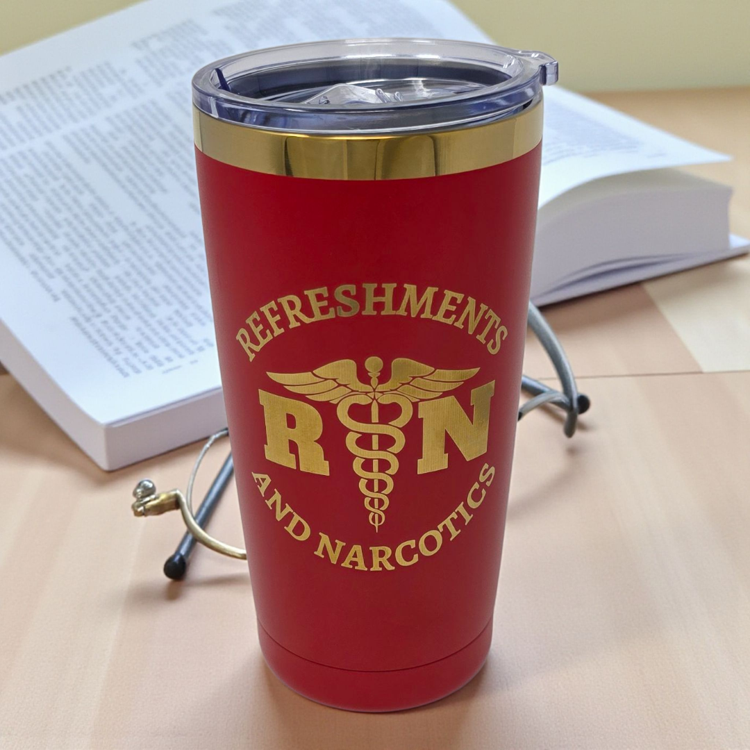 RN Refreshments and Narcotics Stainless Steel Tumbler 20oz