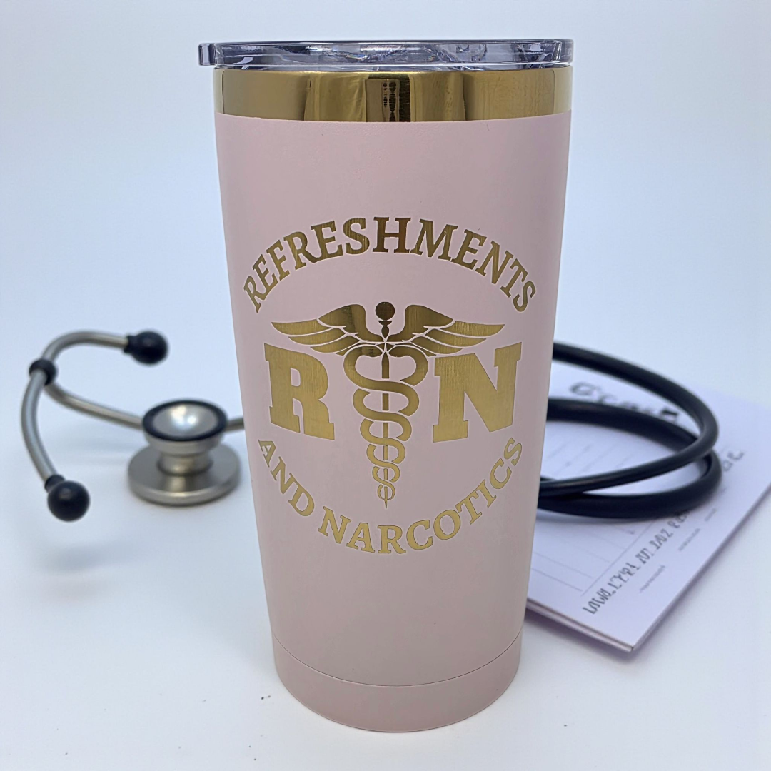 RN Refreshments and Narcotics Stainless Steel Tumbler 20oz