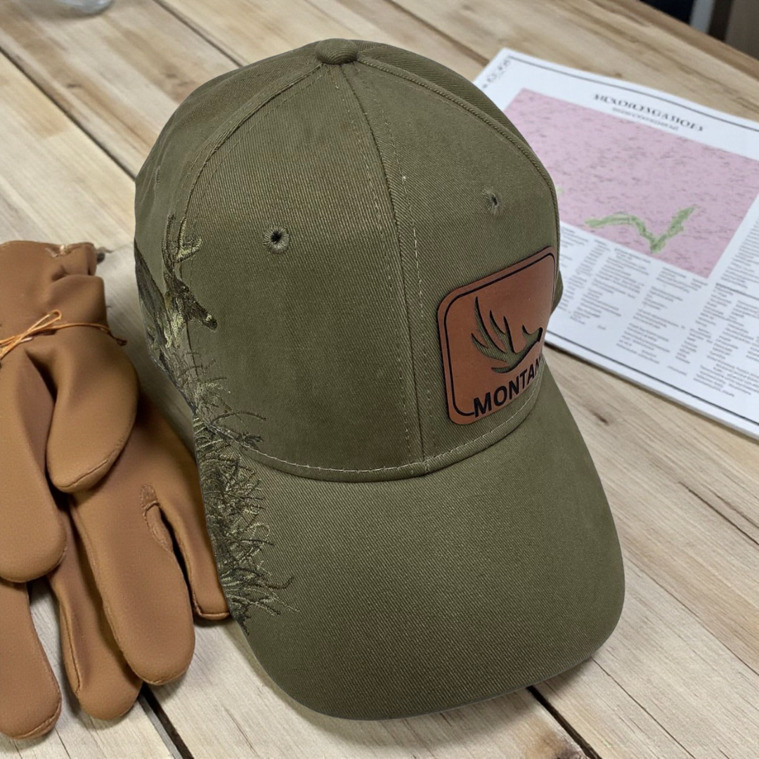 Dri Duck Montana Trucker Hat - Embroidered Buck & Laser-Engraved Antler Patch
