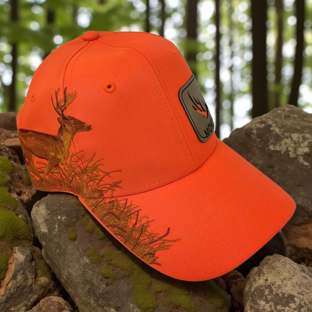 Dri Duck Montana Trucker Hat - Embroidered Buck & Laser-Engraved Antler Patch