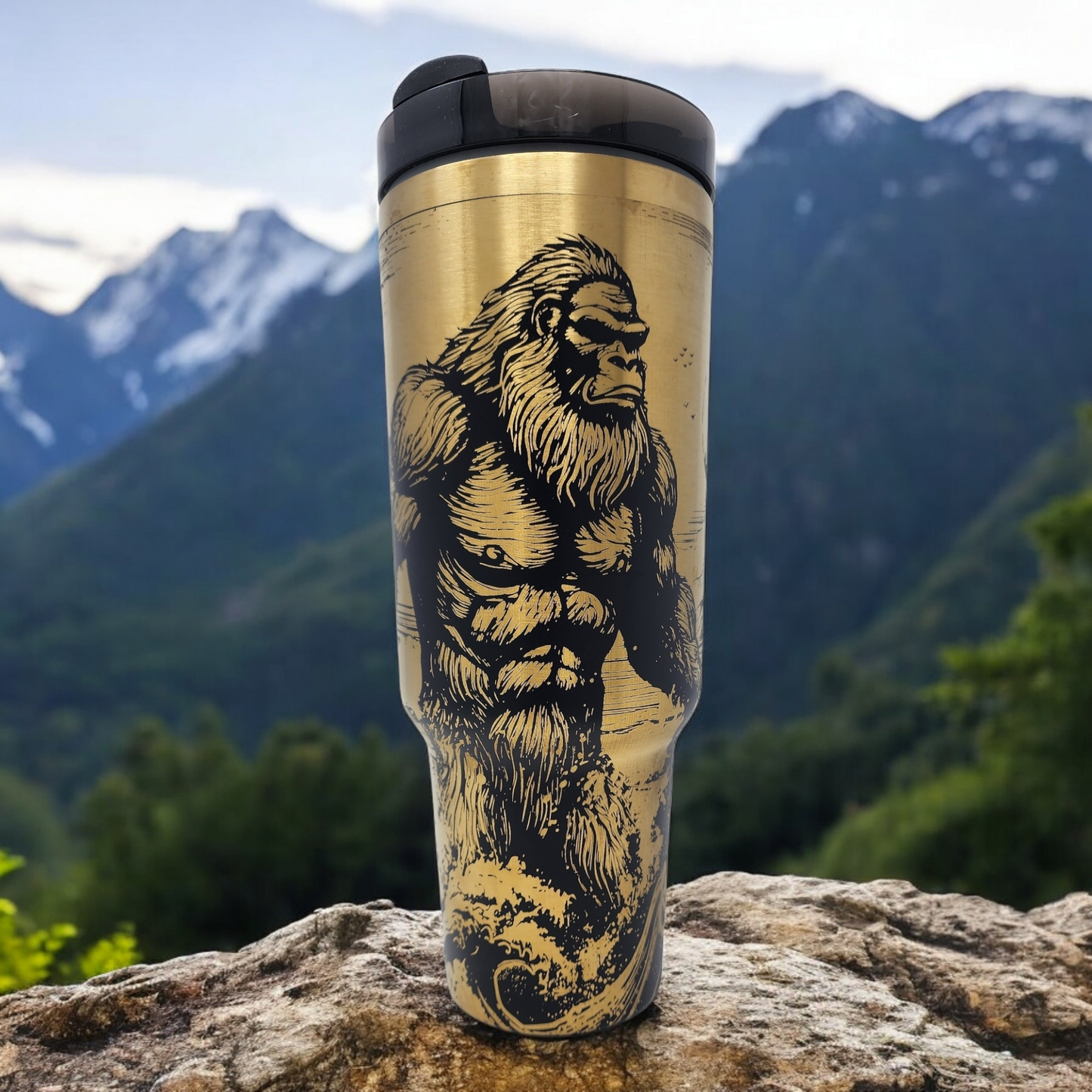 Bigfoot Laser Engraved 40 oz Tumbler Sasquatch Yeti