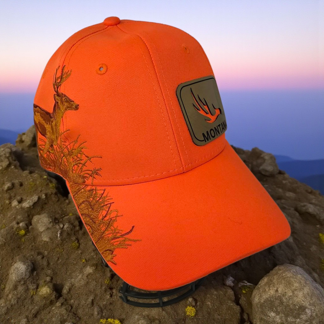 Dri Duck Montana Trucker Hat - Embroidered Buck & Laser-Engraved Antler Patch
