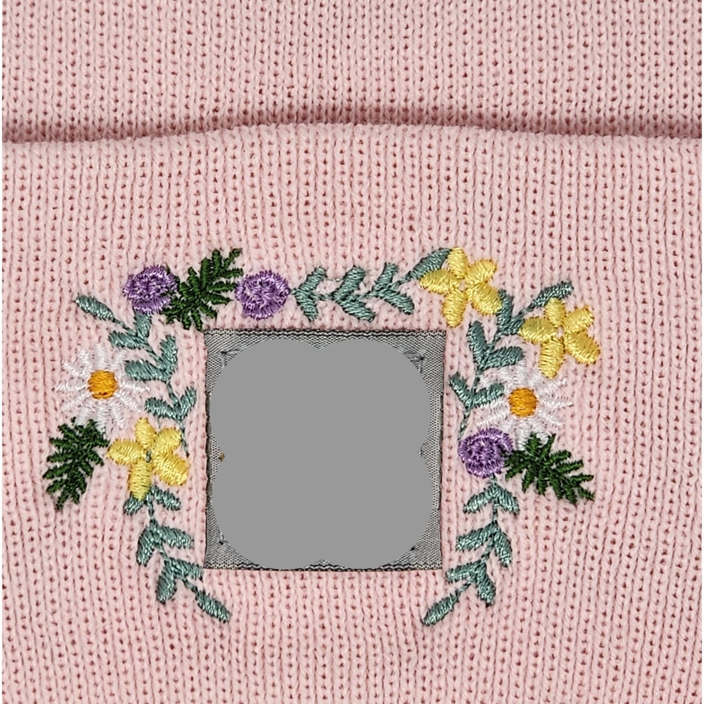 YOUTH Size Beanie with Embroidered Flowers | Unique Embroidered Child Winter Hat | Girl | Toddler