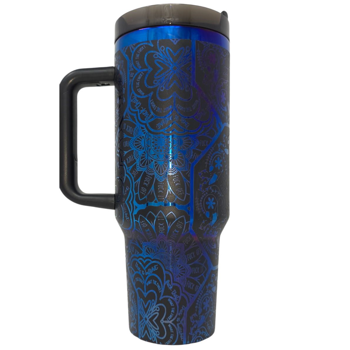 40oz Nurse Mandala Cuss Cup - Laser Engraved Hidden Swear Words