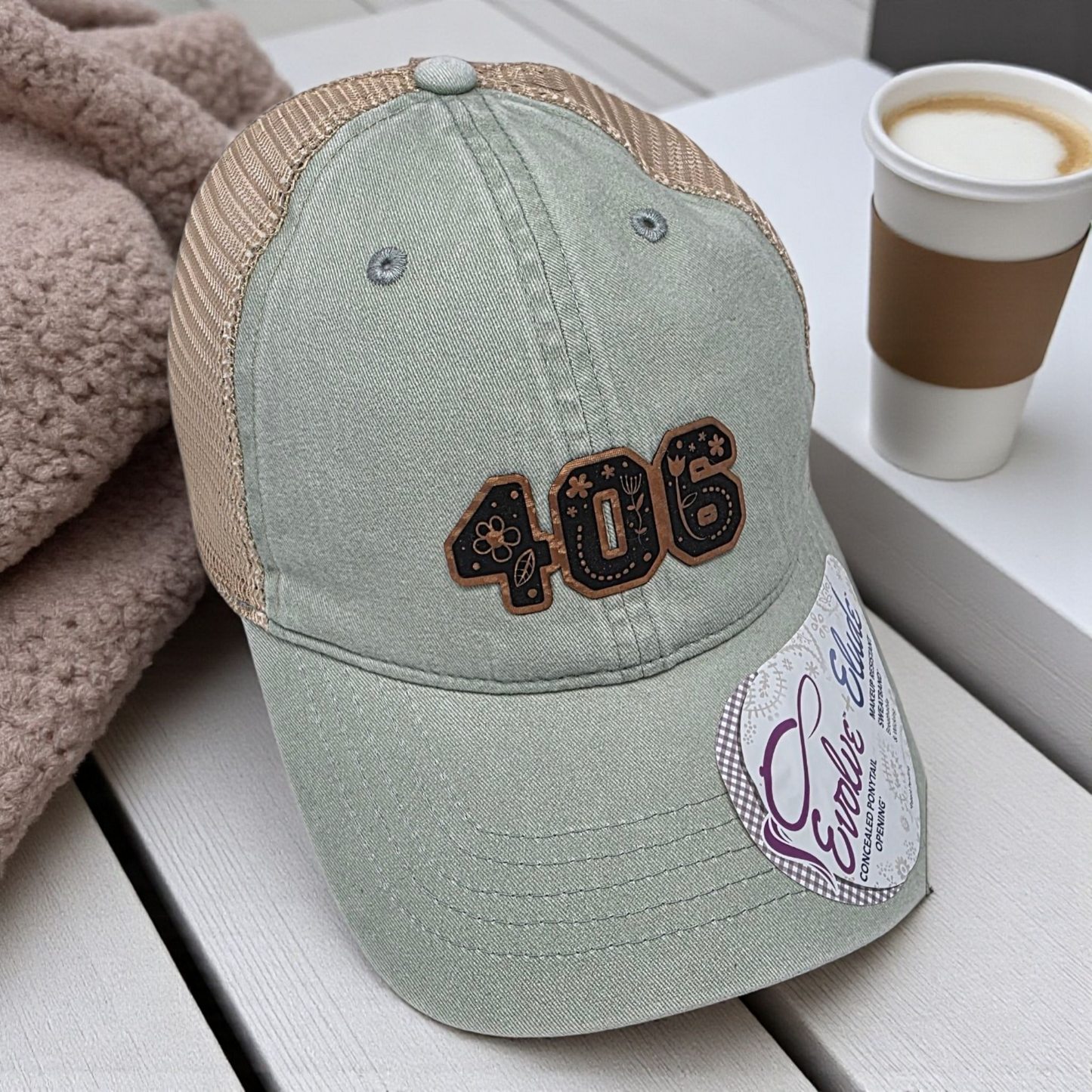406 Infinity Her Women's Pigment Dyed Under Visor Polka Dots with Mesh Back Cap