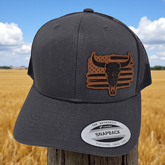 Strength and Patriotism Hat with Laser-Engraved Patch