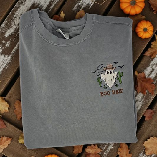 Boo Haw Embroidered Comfort Colors® Crewneck
