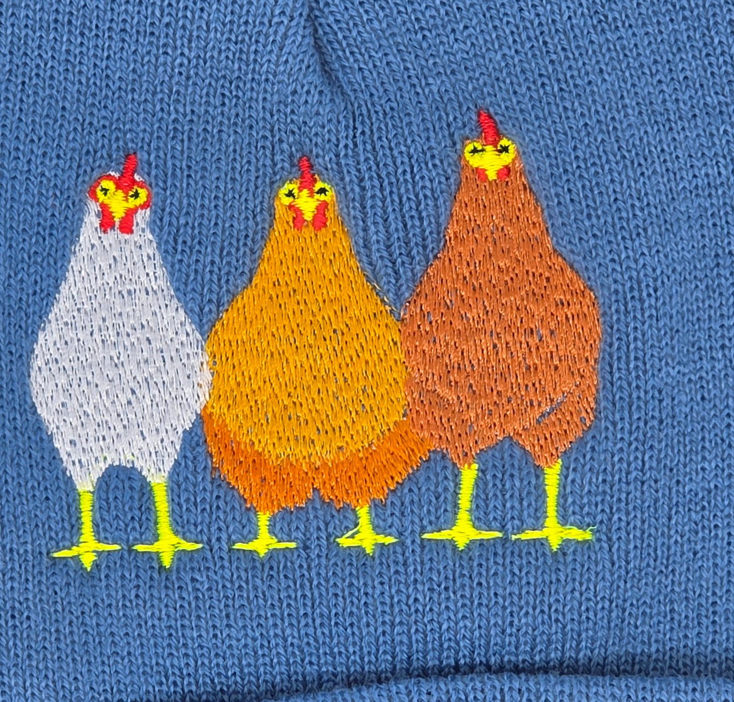 Embroidered Chickens Beanie with rechargeable light| Embroidered Hat | Camping | Walking | Hiking | Jogging | Night Shift