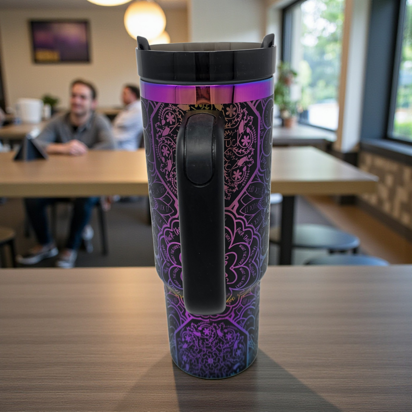 30oz Nurse Mandala Cuss Cup - Laser Engraved Hidden Swear Words