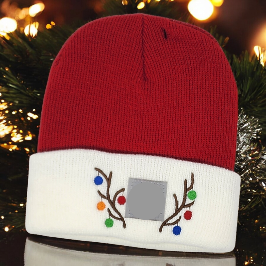 TODDLER or YOUTH Size Christmas Embroidered Beanie