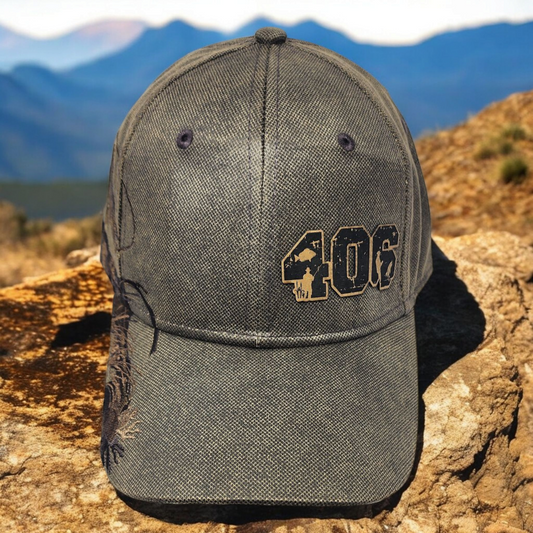 406 Walleye Fisherman Laser Engraved Patch Snapback