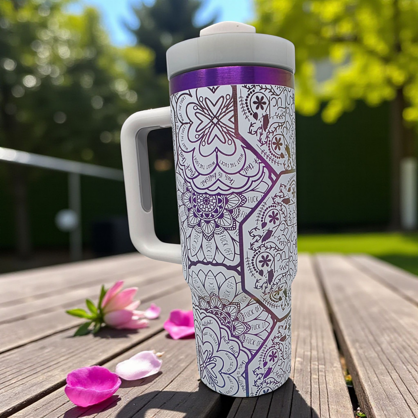 Nurse Cup Swear Mug Mandala Cuss Cup Divorce Gift Laser Engraved 30oz Tumbler Hidden Swear Words