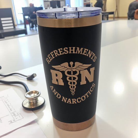 RN Refreshments and Narcotics Stainless Steel Tumbler 20oz