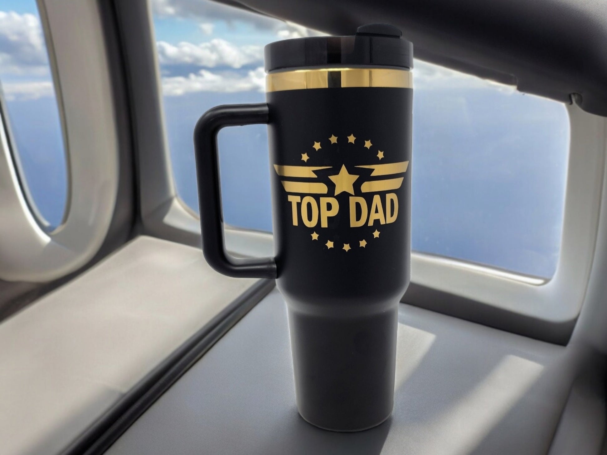 TOP DAD Custom Father's Day Gift Laser Engraved 40oz Tumbler Husband Grandpa Gift for Dad Unique Gift Father's Day Gift Personalized