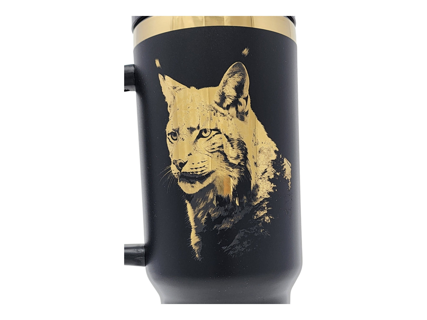 Custom Father's Day Gift Laser Engraved 40oz Tumbler Bobcat Husband Grandpa Gift for Dad Unique Gift Father's Day Gift Personalized