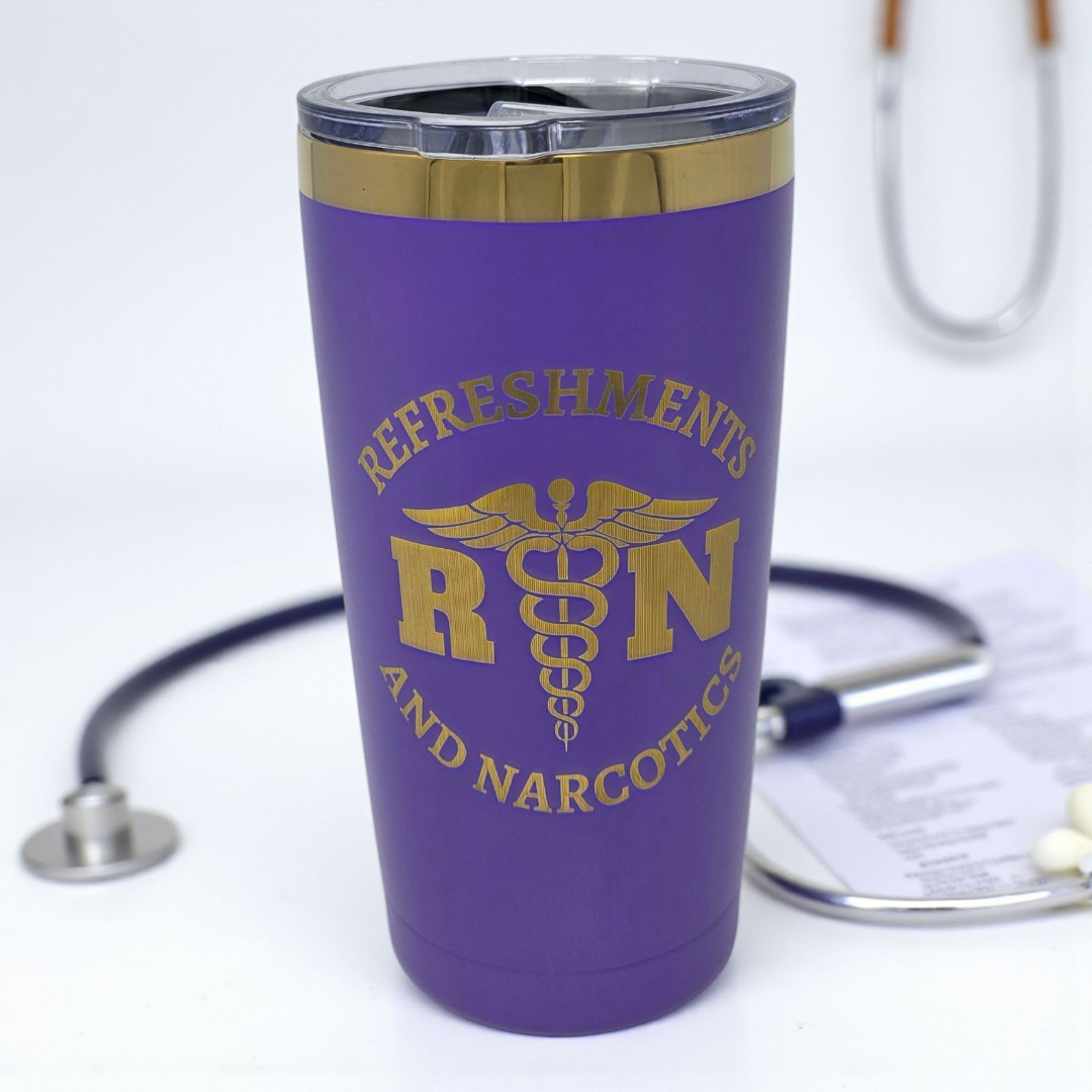 RN Refreshments and Narcotics Stainless Steel Tumbler 20oz