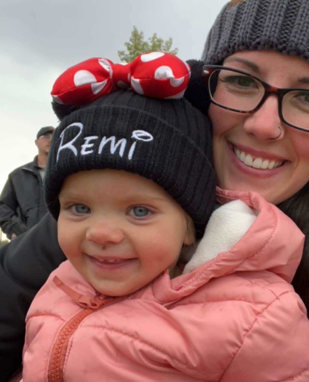 Personalized Embroidered BABY/TODDLER Size Mouse Ear Beanie | Double Pom | Unique Embroidered Hat | Baby Girl | Toddler | Embroidered Name